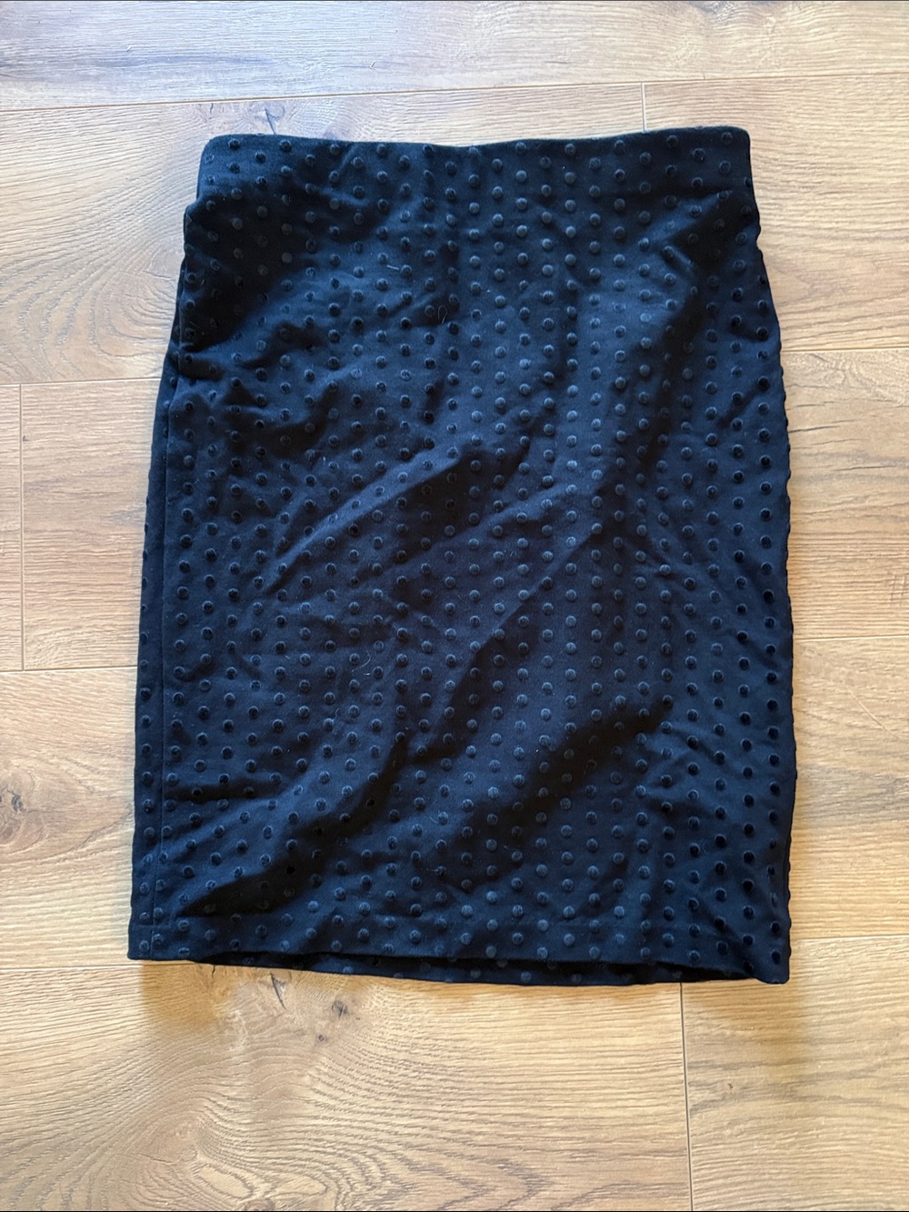 Premise Black Dot-Textured Pencil Skirt